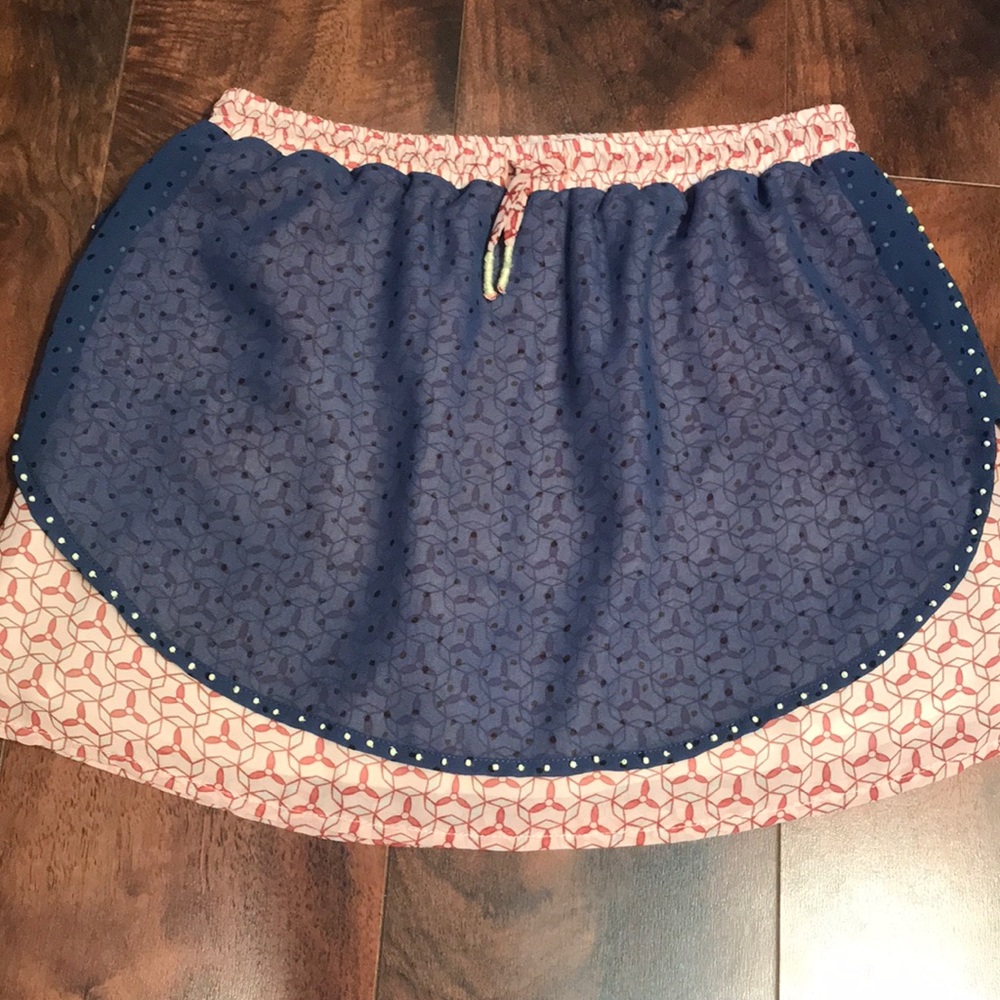 scotch r’belle blue and pattern skirt